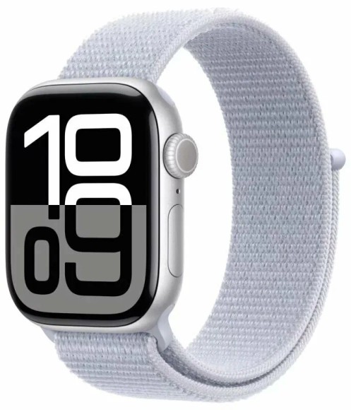 Умные часы Apple Watch Series 10 46mm MWWN3 Case Silver Aluminum with Blue Cloud Sport Loop  (Silver, Blue Cloud)
