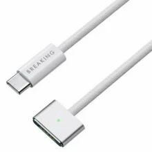 Кабель Breaking MacPower USB-C to MagSafe 3, 140W, 5A, 2м Кабель Breaking MacPower USB-C to MagSafe 3, 140W, 5A, 2м