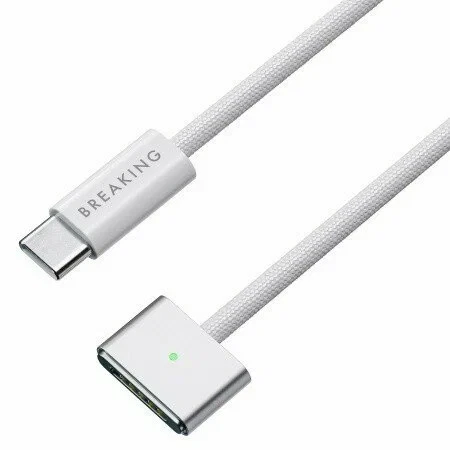 Кабель Breaking MacPower USB-C to MagSafe 3, 140W, 5A, 2м