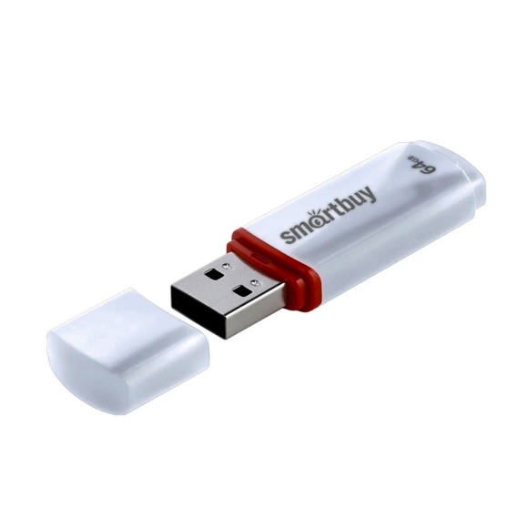 Накопитель USB 2.0 SmartBuy 64Gb Crown White Накопитель USB 2.0 SmartBuy 64Gb Crown White