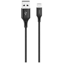 Micro USB BASIC 2,1A 1,2м текстильная оплетка