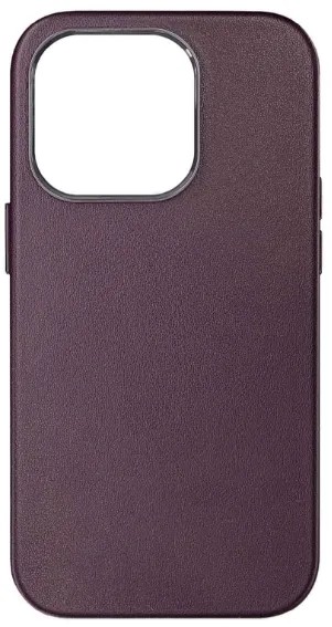 Чехол-накладка для iPhone 14 Pro Max Breaking Leather Style Magsafe фиолетовый