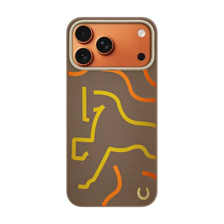 Чехол-накладка для iPhone 17 Pro/18 Pro Airity Aramid Fiber Horse Brown