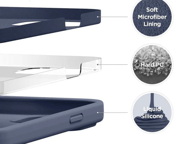 Чехол-накладка для iPhone 14 Plus Silicone Case темно-синий