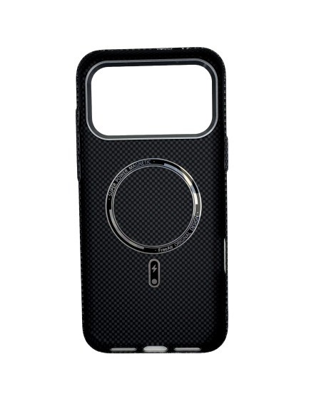 Чехол-накладка для iPhone 17 Pro Max FreeAir MagSafe черный с драконом