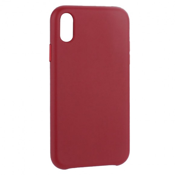 Чехол-накладка для iPhone XR кожа красный
