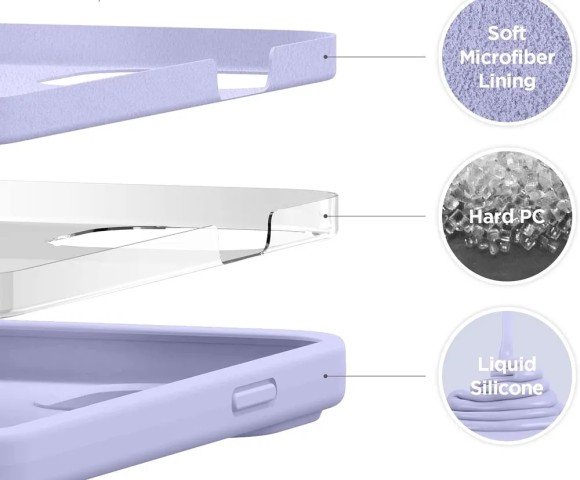 Чехол-накладка для iPhone 14 Plus Silicone Case сиреневый