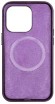 Чехол-накладка для iPhone 14 Pro Breaking Leather Style Magsafe фиолетовый