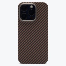 Чехол-накладка для iPhone 15 Pro Max KZDOO Keivlar черно-коричневый