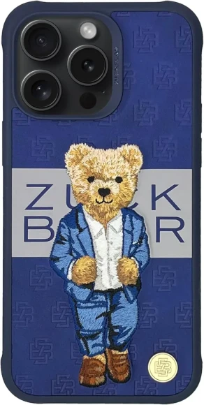 Чехол-накладка для iPhone 15 Pro Max  Zuck Bear Black Blue