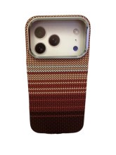Чехол-накладка для iPhone 17 Pro Max FreeAir MagSafe коричневый в точку