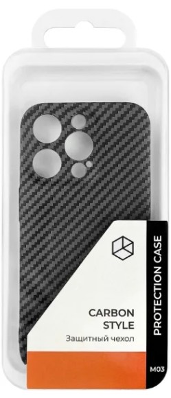 Чехол-накладка для iPhone 14 Pro Breaking Carbon Style черный Чехол-накладка для iPhone 14 Pro Breaking Carbon Style черный