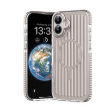 Чехол-накладка для iPhone 16 Mutural Bumpy Clear Magsafe Series Silver