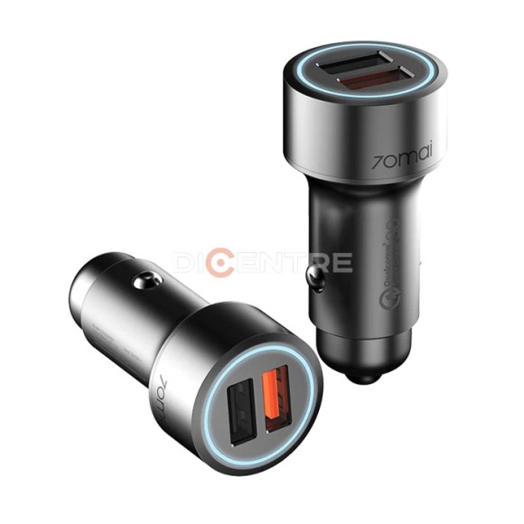 АЗУ XiaoMi 70mai Car Charger Midrive QC3.0 CC02, Серебро