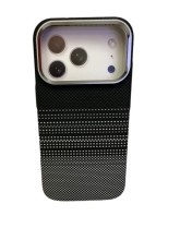Чехол-накладка для iPhone 17 Pro Max FreeAir MagSafe черный в белую точку