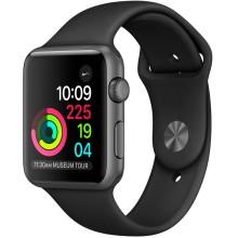 Часы Apple Watch Series 3 42mm Aluminum Case with Sport Band (MTF32RU/A) (темно-серый, Space Gray Aluminum)