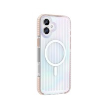 Чехол-накладка для iPhone 16 Mutural Bumpy Clear Magsafe Series Pink