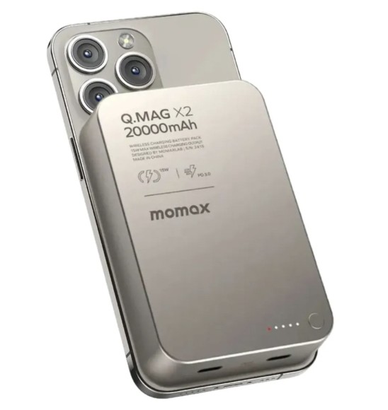 Аккумулятор Momax Mag X 20000 mAh натуральный титан Аккумулятор Momax Mag X 20000 mAh натуральный титан