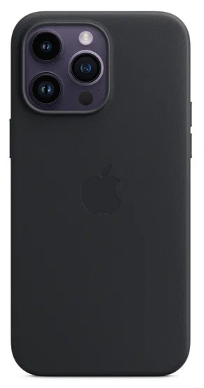 Чехол-накладка для iPhone 14 Pro Leather Case MagSafe черный