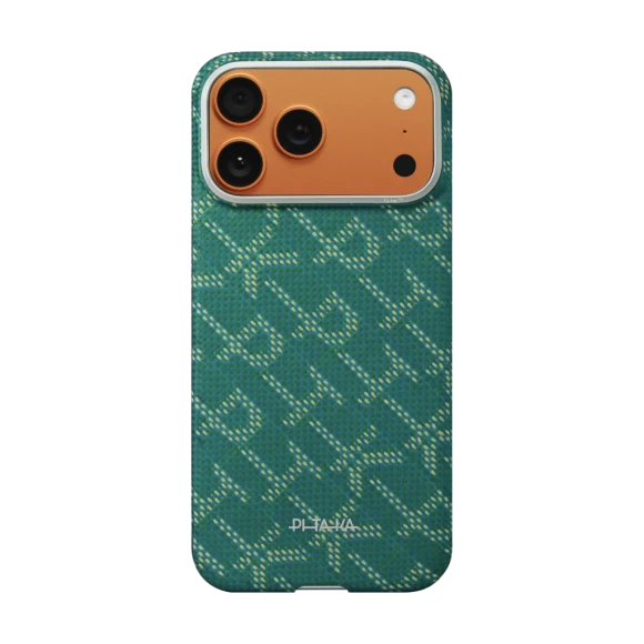 Чехол-накладка для iPhone 17 Pro PITAKA Ultra-Slim Case Gold/Green