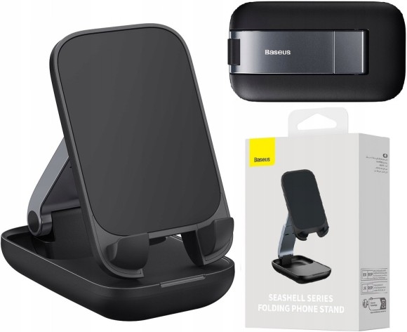 Подставка для смартфона Baseus Seashell Folding Phone Stand Moon Black (B10551500211-00) Подставка для смартфона Baseus Seashell Folding Phone Stand Moon Black (B10551500211-00)