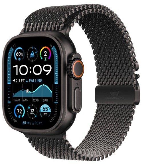 Умные часы  Apple Watch Ultra 2 49мм Titanium Bkack Milanese Black Band (Black Titanium, Black)