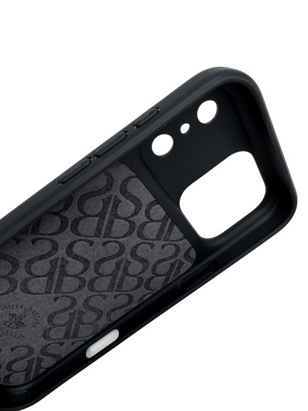 Чехол-накладка для iPhone 17 Pro Santa Barbara Magsafe Leaher Black Чехол-накладка для iPhone 17 Pro Santa Barbara Magsafe Leaher Black