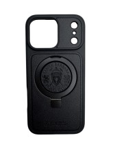 Чехол-накладка для iPhone 17 Pro Santa Barbara Magsafe Leaher Black