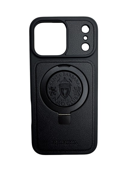 Чехол-накладка для iPhone 17 Pro Santa Barbara Magsafe Leaher Black Чехол-накладка для iPhone 17 Pro Santa Barbara Magsafe Leaher Black