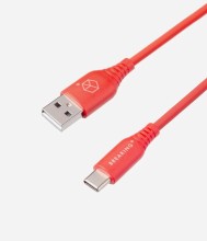 Type-C Breaking Silicone 2.4A 1м красный
