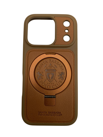 Чехол-накладка для iPhone 17 Pro Santa Barbara Magsafe Leaher Brown Чехол-накладка для iPhone 17 Pro Santa Barbara Magsafe Leaher Brown