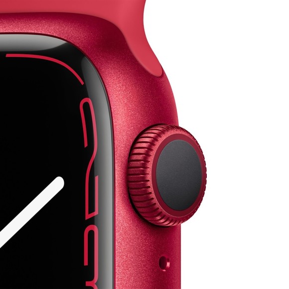 Умные часы Apple Watch Series 7 Cellular 41mm MKHV3 Aluminum Case with Sport Band (PRODUCT)RED (Красный)