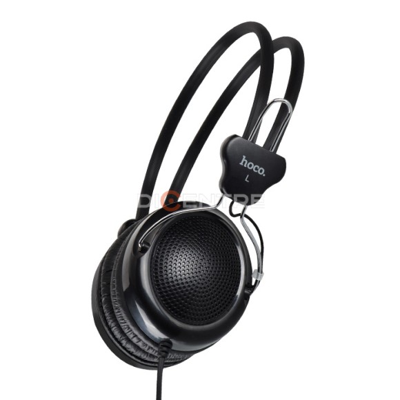 Наушники Hoco W5 с микрофоном и регулируемым оголовьем черный