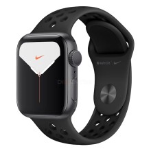 Часы Apple Watch Series 5 GPS 40mm Aluminum Case with Nike Sport Band (MX3T2) (темно-серый, Черный)