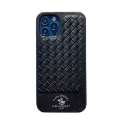 Чехол-накладка для iPhone 15 Pro Max Santa Barbara RAVEL плетенка черный