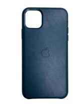Чехол-накладка для iPhone 11 Pro Leather Silicone Case синий