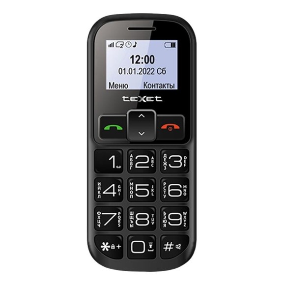 Мобильный телефон teXet TM-322 (Черно-красный)