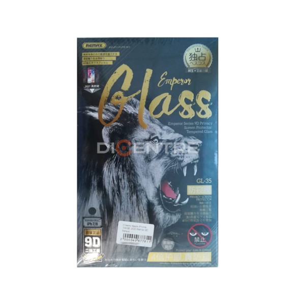 Стекло Apple iPhone 7/8/SE 2020 Remax 9D черное