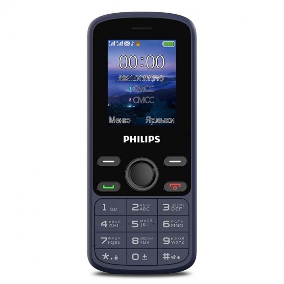 Телефон Philips Xenium E111 (голубой)