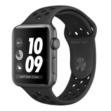 Часы Apple Watch Series 3 38mm Aluminum Case with Nike Sport Band (MTF12RU/A) (темно-серый, Space Gray)