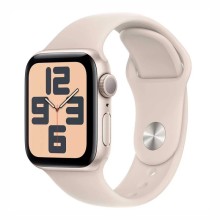 Умные часы Apple Watch SE 2023 GPS 44mm M/L MRE53  корпус из алюминия, Sport Band браслет (Сияющая звезда, Сияющая звезда)