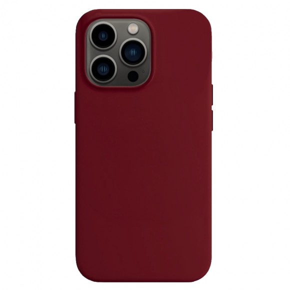 Чехол-накладка для iPhone 13 Pro Max Silicone Case темно-бордовый