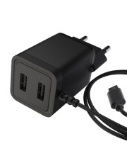СЗУ Maxvi A302M USB 15W+литой кабель черный