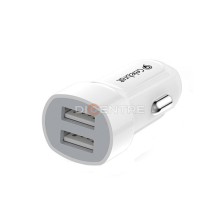 АЗУ USB (2,1A) 2 USB CELEBRAT CC02 белый
