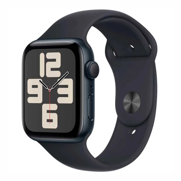 Умные часы Apple Watch SE 2023 GPS 44mm M/L MRE93  корпус из алюминия, Sport Band браслет (Темная ночь, Темная ночь)