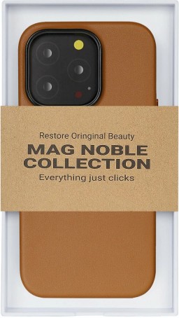 Чехол-накладка для iPhone 15 Pro Max KZDOO Mag Noble коричневый