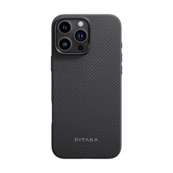 Чехол-накладка для iPhone 16 Pro Max PITAKA Military-Grade Protective Case Black/Gray