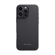 Чехол-накладка для iPhone 16 Pro PITAKA Military-Grade Protective Case Black/Gray