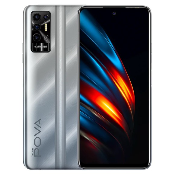 Смартфон Tecno POVA 2 (LE7n) 4/64Gb серебристый