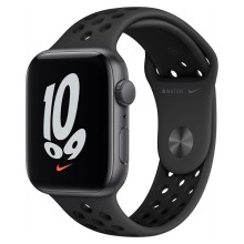 Часы Apple Watch SE GPS 44mm Aluminum Case with Nike Sport Band (MKQ83) (темно-серый, Черный)